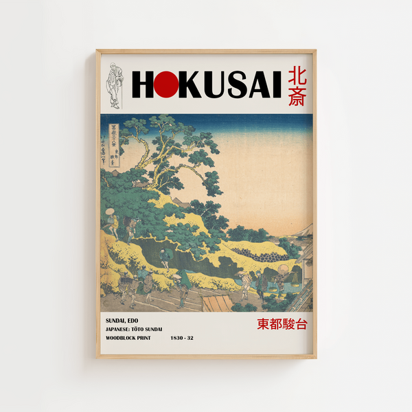 Sundai Edo - Hokusai Plakat