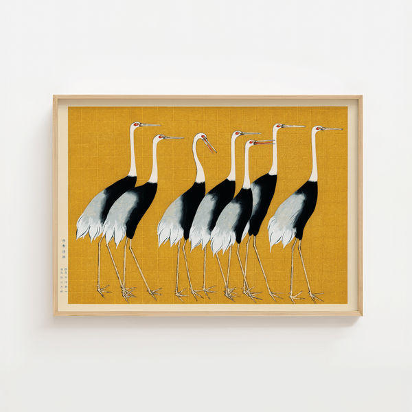 Syv storke Plakat Gul