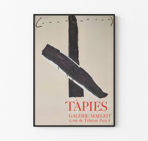 Tapies Croix Noire - Galerie Maeght Plakat