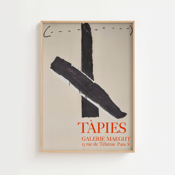 Tapies Croix Noire - Galerie Maeght Plakat