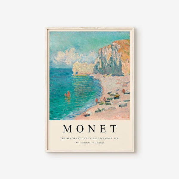 The Beach And The Falaise - Claude Monet Plakat