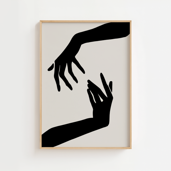 Touching Hands Plakat