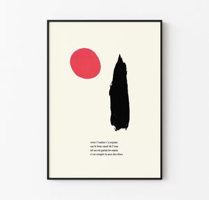 Tristan Tzara Poetry - Joan Miró plakat med surrealistisk design til kunstneriske hjem