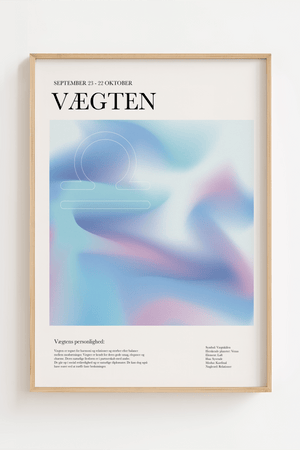 Vægten - Farverig stjernetegns plakat
