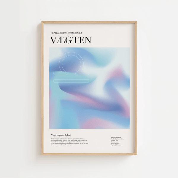 Vægten - Farverig stjernetegns plakat