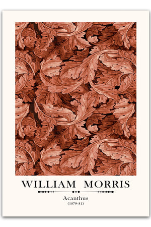 William Morris - Acanthus Rød Plakat