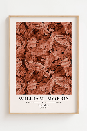 William Morris - Acanthus Rød Plakat