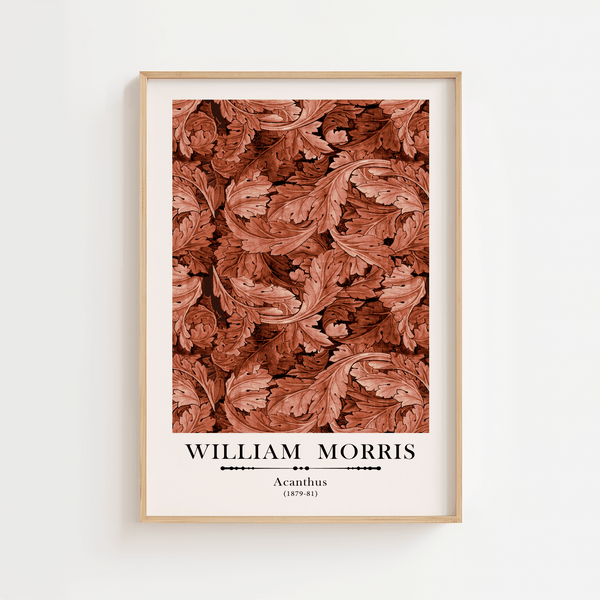 William Morris - Acanthus Rød Plakat