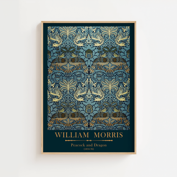 William Morris - Dark Peacock and Dragon Plakat