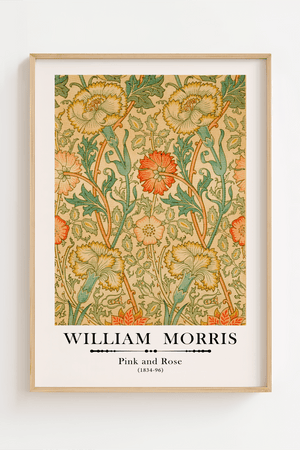 William Morris - Pink & Rose Plakat