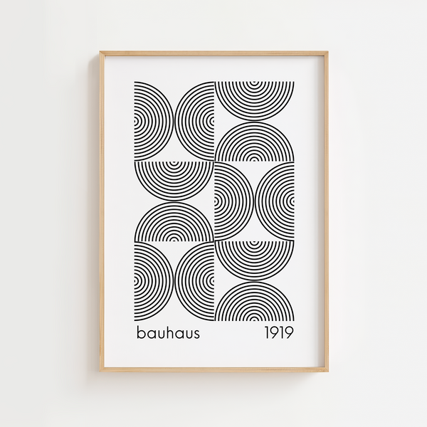 Bauhaus Black Circles Plakat